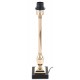 LAMPA STOŁOWA CZARNA ZŁOTA 60cm METALOWA Z CZARNYM KLOSZEM GLAMOUR STOJĄCA