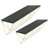PÓŁKA ZŁOTA CZARNA METALOWA 2szt 50cm 40cm