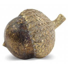FIGURKA BRĄZOWY ZŁOTY ŻOŁĄDŹ 10x14cm DEKORACJA POLYRESIN