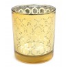 ŚWIECZNIK SZKLANY ZŁOTY 10cm GLAMOUR TEALIGHT SZKLANKA