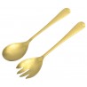 SZTUĆCE DO SAŁATY SAŁATEK ZŁOTE 25cm 2szt METALOWE SZCZOTKOWANE