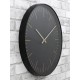 ZEGAR ŚCIENNY CZARNY ZŁOTY 50cm QUARTZ NOWOCZESNY OKRĄGŁY