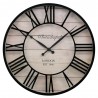 ZEGAR ŚCIENNY CZARNY BRĄZOWY 40cm EFEKT DREWNA LOFT
