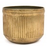 DONICZKA OSŁONKA METALOWA ZŁOTA 16x19cm PRĄŻKOWANA RETRO 15 20