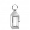 LAMPION SREBRNY METALOWY POLEROWANY 33cm NOWOCZESNY LATARNIA 30 35