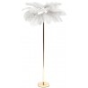 LAMPA PODŁOGOWA PIÓRA 160cm ZŁOTA BIAŁA METALOWA