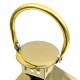 LAMPION ZŁOTY METALOWY 47cm NOWOCZESNY Z UCHWYTEM 40 45 LATARNIA POLEROWANY