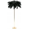 LAMPA PODŁOGOWA PIÓRA 160cm ZŁOTA CZARNA METALOWA