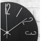 ZEGAR ŚCIENNY CZARNY SREBRNY 30cm QUARTZ EFEKT DREWNA NOWOCZESNY OKRĄGŁY