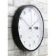 ZEGAR ŚCIENNY BIAŁY CZARNY 30cm Z DATOWNIKIEM QUARTZ NOWOCZESNY OKRĄGŁY