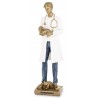 FIGURKA MĘŻCZYZNA WETERYNARZ 25cm BIAŁA ZŁOTA NIEBIESKA 20 30