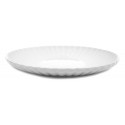 TALERZ DESEROWY BIAŁY 21cm KWIAT FLOWER KPL 6szt. CERAMICZNY POŁYSK