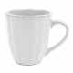 KUBEK BIAŁY Z UCHEM 300ml KWIAT FLOWER KPL 6szt. CERAMICZNY POŁYSK