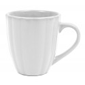 KUBEK BIAŁY Z UCHEM 300ml KWIAT FLOWER KPL 6szt. CERAMICZNY POŁYSK