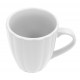 KUBEK BIAŁY Z UCHEM 300ml KWIAT FLOWER KPL 6szt. CERAMICZNY POŁYSK