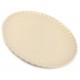 TALERZ OBIADOWY BEŻOWY 27cm KWIAT FLOWER KPL 6szt. CERAMICZNY POŁYSK