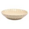 TALERZ GŁĘBOKI BEŻOWY 20cm KWIAT FLOWER KPL 6szt. CERAMICZNY POŁYSK SAŁATKOWY