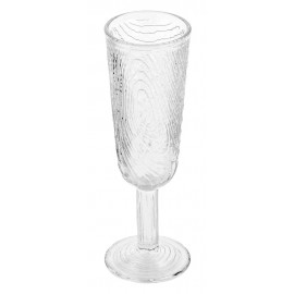 KIELISZEK SZKLANY DO SZAMPANA KPL 6szt. 150ml ZDOBIONY TŁOCZONY KIELISZKI