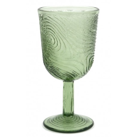 KIELISZEK SZKLANY ZIELONY DO WINA WODY KPL 6szt. 250ml ZDOBIONY KIELISZKI