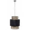 LAMPA SUFITOWA METALOWA CZARNA ZŁOTA 135cm WISZĄCA LOFT STYLOWA