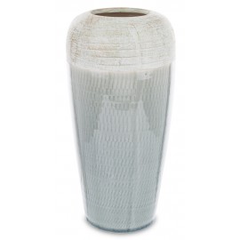 WAZON SZARO NIEBIESKI BIAŁY 25cm CERAMICZNY ZDOBIONY NOWOCZESNY DESIGN MODERN