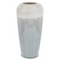 WAZON SZARO NIEBIESKI BIAŁY 25cm CERAMICZNY ZDOBIONY NOWOCZESNY