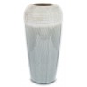 WAZON SZARO NIEBIESKI BIAŁY 25cm CERAMICZNY ZDOBIONY NOWOCZESNY