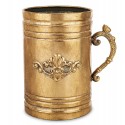 DONICZKA OSŁONKA ZŁOTY KUFEL 23x15cm METALOWA RETRO POSTARZANA 20 25