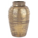 WAZON CERAMICZNY ZŁOTY SZARY 30cm FLAKON ANTYCZNY RETRO POSTARZANY