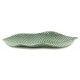 PATERA CERAMICZNA LIŚĆ ZIELONA 33x16cm NA OWOCE SŁODYCZE 15 30 TALERZ