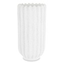 WAZON CEMENTOWY BIAŁY 28x14cm PRĄŻKOWANY MATOWY 30