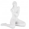 FIGURKA DEKORACYJNA NAGA KOBIETA BIAŁA 21cm AKT KOBIETY NAKRAPIANA