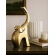 FIGURKA SŁOŃ ZŁOTY 26cm SŁONIK NA SZCZĘŚCIE CERAMICZNY 25