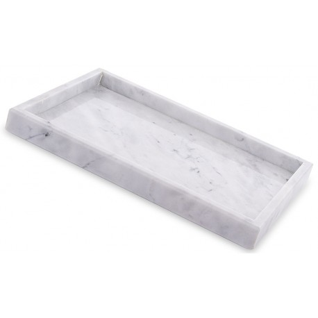 TACA PROSTOKĄTNA MARMUROWA 30x20cm SZARA BIAŁA MARMUR GRANIT