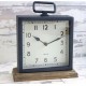 ZEGAR STOJĄCY METALOWY LOFT RETRO GRAFITOWY BRĄZOWY 20cm BUDZIK