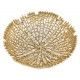 PATERA AŻUROWA METALOWA ALUMINIOWA ZŁOTA 34cm KOSZYK NA OWOCE 35