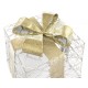 PREZENT LED ŚWIECĄCY SREBRNY ZŁOTY 18x15x15cm ŚWIĄTECZNA OZDOBA POD CHOINKĘ