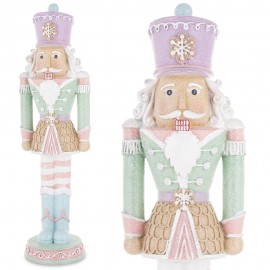 FIGURKA DZIADEK DO ORZECHÓW 35cm ZIELONY RÓŻOWY NIEBIESKI ŚWIĄTECZNA NA ŚWIĘTA