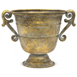 DONICZKA OSŁONKA METALOWA ZŁOTA 18x18cm KIELICH 20 RETRO ANTYCZNA