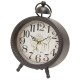 ZEGAR STOJĄCY STOŁOWY METALOWY PARIS 20cm CZARNY BEŻOWY LOFT RETRO VINTAGE