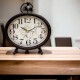 ZEGAR STOJĄCY STOŁOWY METALOWY PARIS 20cm CZARNY BEŻOWY LOFT RETRO VINTAGE