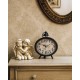ZEGAR STOJĄCY STOŁOWY METALOWY PARIS 20cm CZARNY BEŻOWY LOFT RETRO VINTAGE