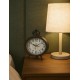 ZEGAR STOJĄCY STOŁOWY METALOWY PARIS 20cm CZARNY BEŻOWY LOFT RETRO VINTAGE