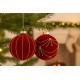BOMBKI CHOINKOWE AKSAMITNE 8cm CZERWONE ZŁOTE KPL 12szt BOMBKA NA CHOINKĘ