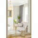 ŚWIECZNIK METALOWY ZŁOTY 36cm NOWOCZESNY GLAMOUR Z KLOSZEM 35
