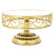 PATERA TACA PODSTAWKA ZŁOTA LUSTRZANA 25cm STYLOWA NA NÓŻCE Z LUSTREM