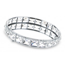 TACA LUSTRZANA SREBRNA METALOWA 21cm Z LUSTREM KAMIENIAMI GLAMOUR 20