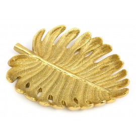 PATERA LIŚĆ PALMY ZŁOTA 20cm DEKORACYJNA TALERZ W KSZTAŁCIE LIŚCIA ZŁOTY