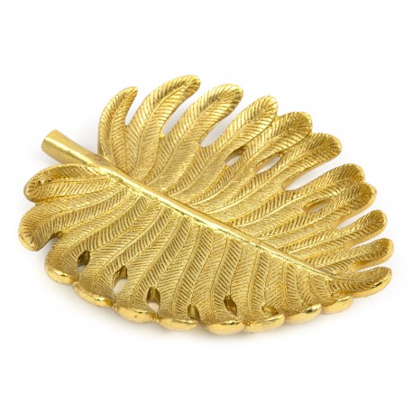 PATERA LIŚĆ PALMY ZŁOTA 20cm DEKORACYJNA TALERZ W KSZTAŁCIE LIŚCIA ZŁOTY