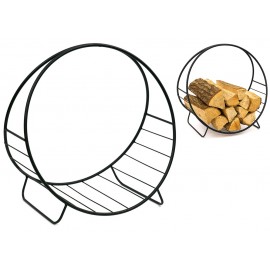 STOJAK NA DREWNO KOMINKOWE LOFT CZARNY KOSZ NA DRZEWO DO KOMINKA NOWOCZESNY